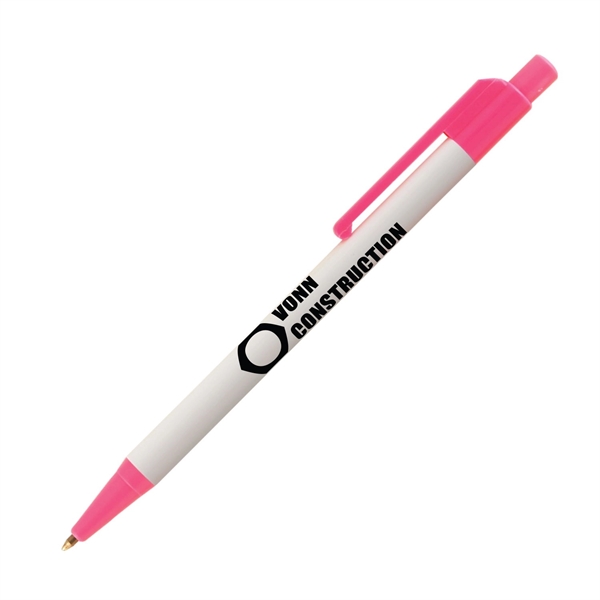 5.88" x 0.37" x 1.16" neon chromatic plunger-action pen with pocket... from ASI 62088 IDProductsource