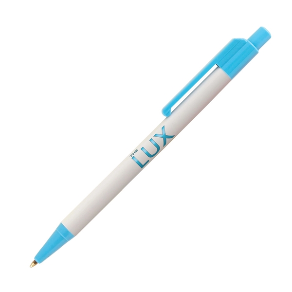 5.88" x 0.37" x 1.16" neon chromatic plunger-action pen with pocket... from ASI 62088 IDProductsource