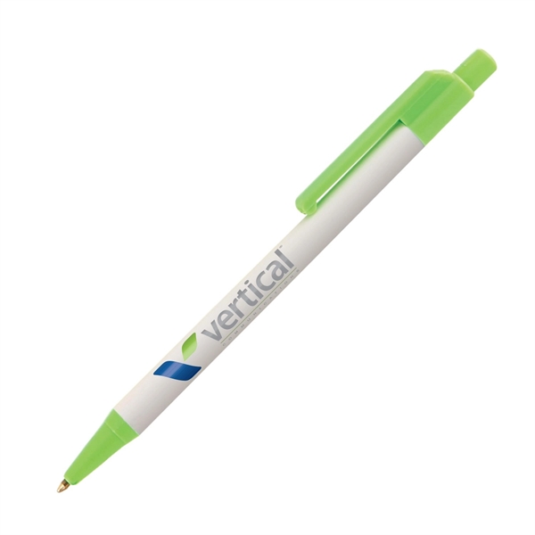 5.88" x 0.37" x 1.16" neon chromatic plunger-action pen with pocket... from ASI 62088 IDProductsource