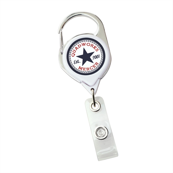 1.25" acetate 24" badge reel with carabiner clip.... from ASI 62088 IDProductsource