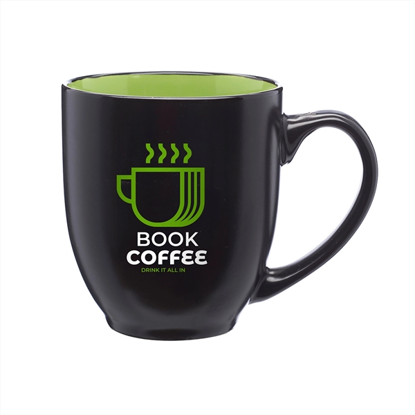 Our 16 oz bistro mugs are two-toned with a smooth molded... from ASI 62088 IDProductsource