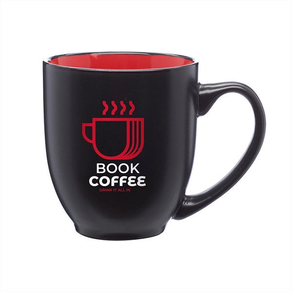 Our 16 oz bistro mugs are two-toned with a smooth molded... from ASI 62088 IDProductsource