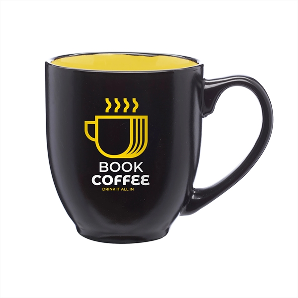 Our 16 oz bistro mugs are two-toned with a smooth molded... from ASI 62088 IDProductsource
