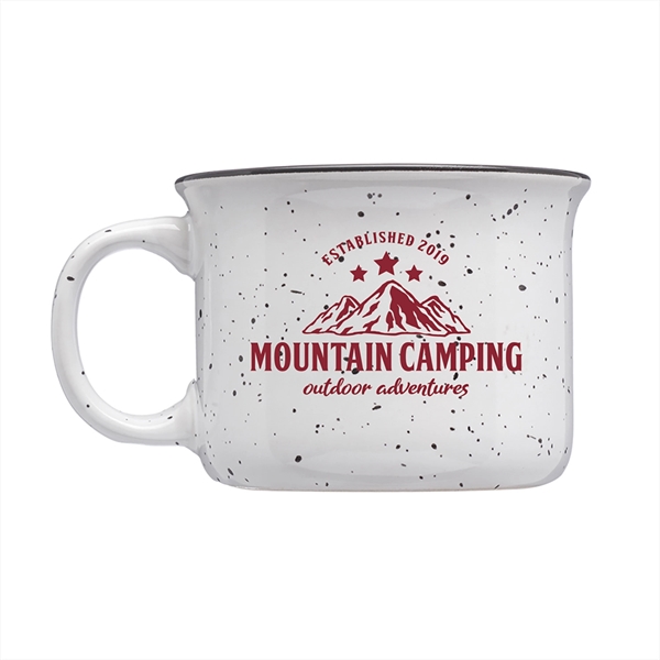 3.5" x 2.5" ceramic tin campfire style 8-ounce coffee mug with... from ASI 62088 IDProductsource