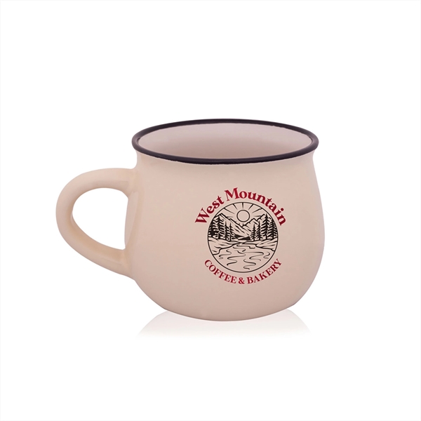 A pottery mug with character, our 12 oz. Potbelly ceramic mug... from ASI 62088 IDProductsource