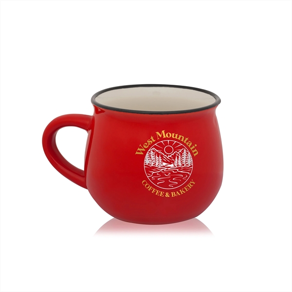 A pottery mug with character, our 12 oz. Potbelly ceramic mug... from ASI 62088 IDProductsource