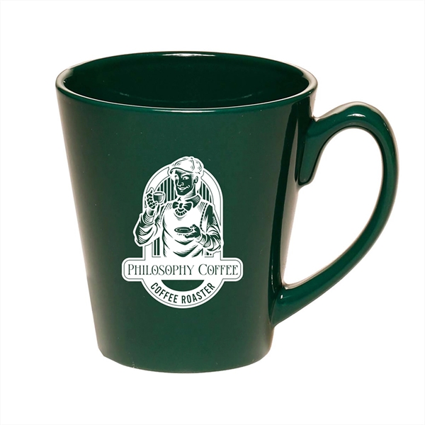 3.7" x 4" Lotta Latte 12-ounce ceramic stoneware mug with high... from ASI 62088 IDProductsource