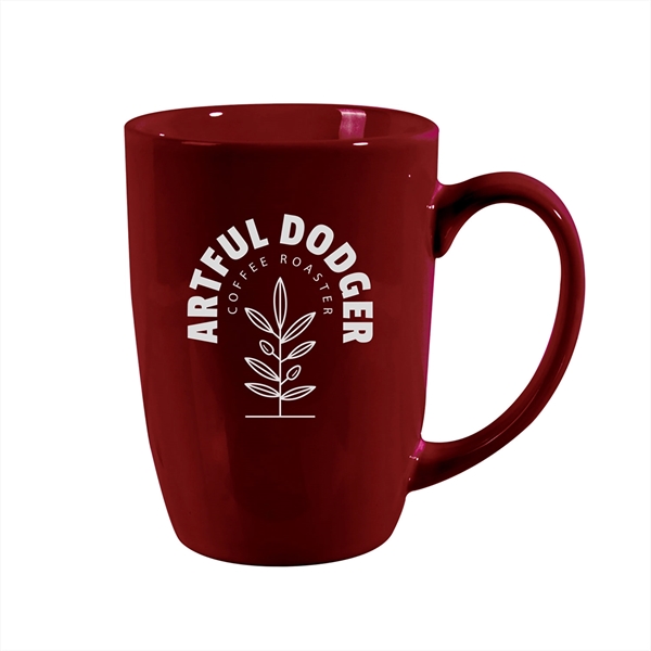 Classic mocha 16-ounce ceramic stoneware mug with high curved handle.... from ASI 62088 IDProductsource