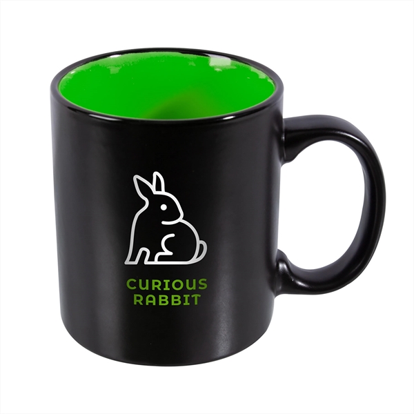 These 11 oz black matte mugs are smooth molded with ceramic... from ASI 62088 IDProductsource