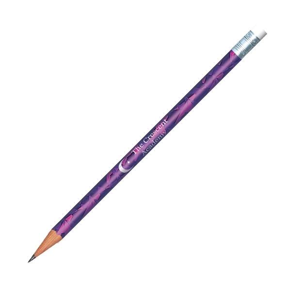 7.55" x 0.29" x 0.911" wood No. 2 pencils with holographic... from ASI 62088 IDProductsource