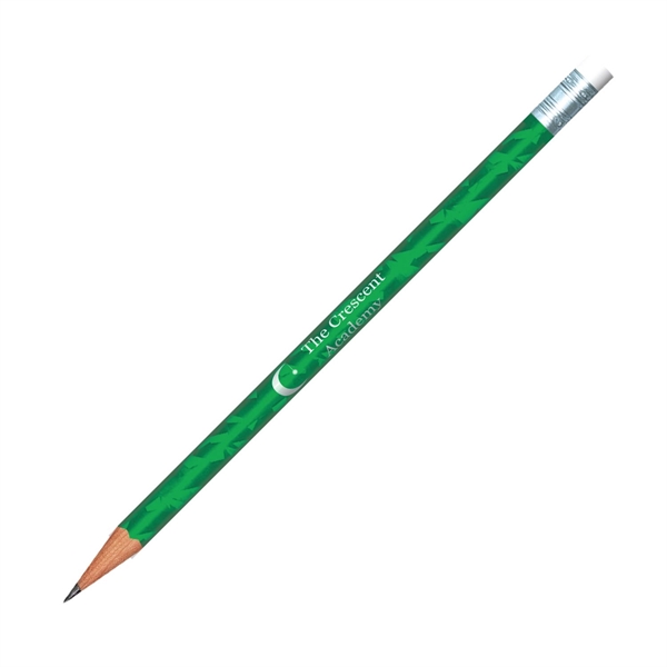 7.55" x 0.29" x 0.911" wood No. 2 pencils with holographic... from ASI 62088 IDProductsource