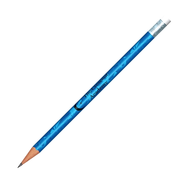7.55" x 0.29" x 0.911" wood No. 2 pencils with holographic... from ASI 62088 IDProductsource