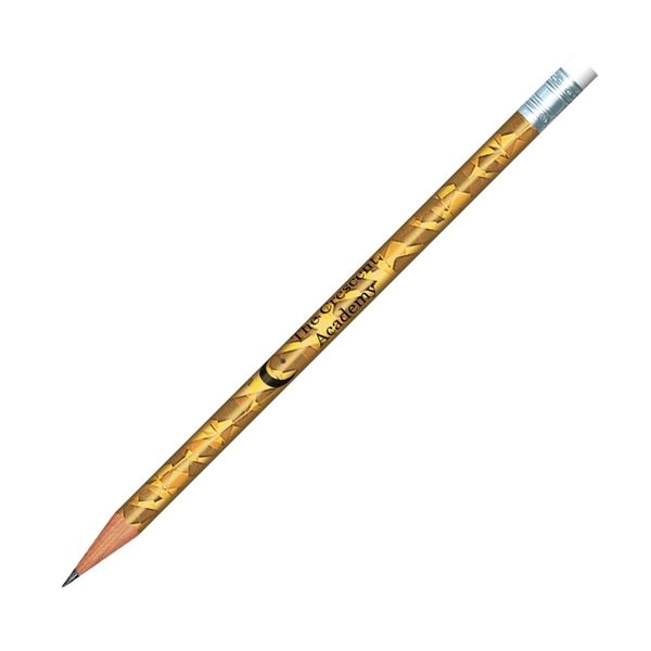 7.55" x 0.29" x 0.911" wood No. 2 pencils with holographic... from ASI 62088 IDProductsource