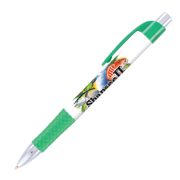 Plunger action plastic ballpoint pen.... from ASI 62088 IDProductsource