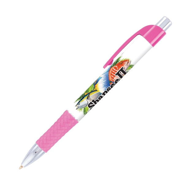 Plunger action plastic ballpoint pen.... from ASI 62088 IDProductsource