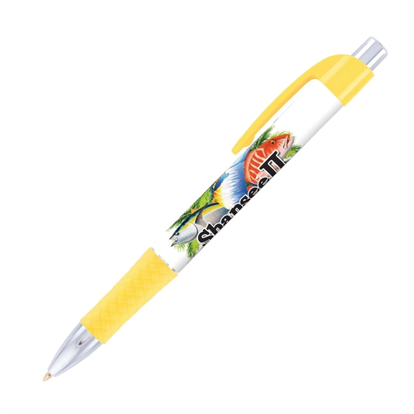 Plunger action plastic ballpoint pen.... from ASI 62088 IDProductsource