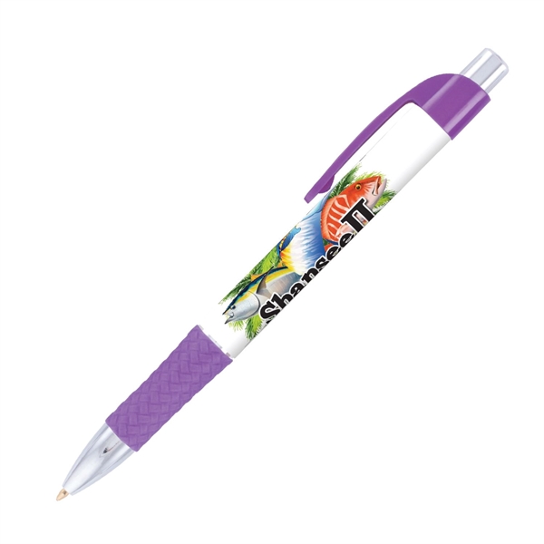 Plunger action plastic ballpoint pen.... from ASI 62088 IDProductsource