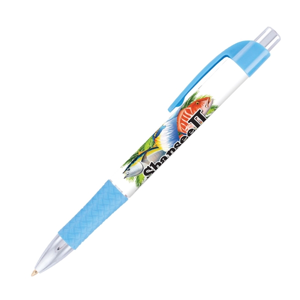 Plunger action plastic ballpoint pen.... from ASI 62088 IDProductsource