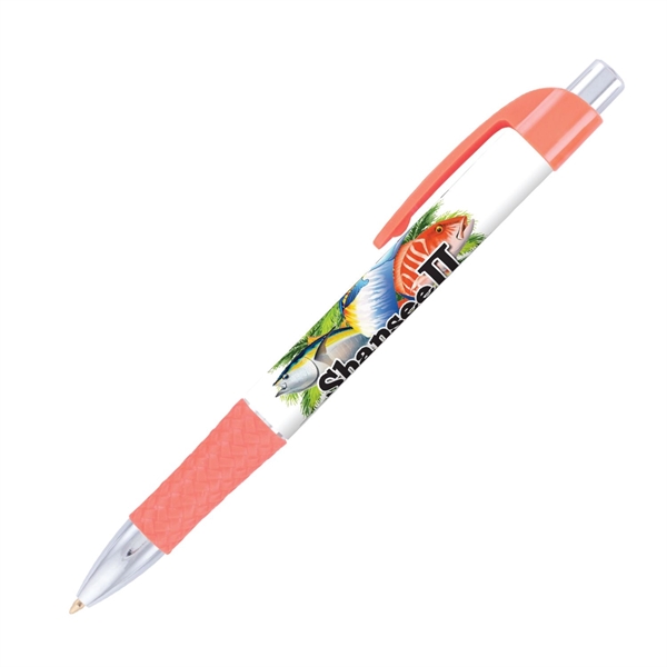 Plunger action plastic ballpoint pen.... from ASI 62088 IDProductsource