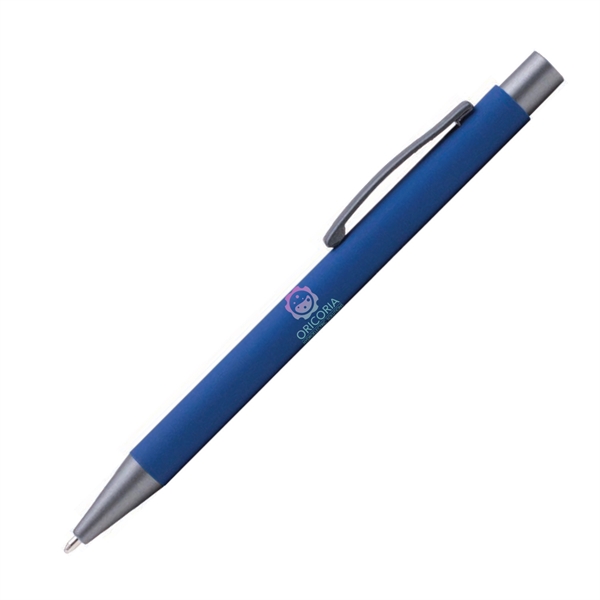 Plastic ballpoint pen rubberized barrel and pocket clip.... from ASI 62088 IDProductsource