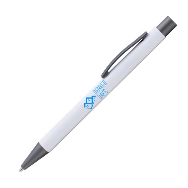 Plastic ballpoint pen rubberized barrel and pocket clip.... from ASI 62088 IDProductsource