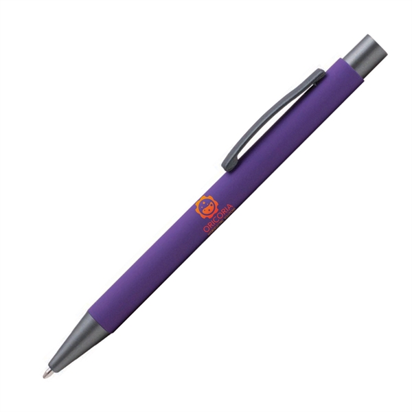 Plastic ballpoint pen rubberized barrel and pocket clip.... from ASI 62088 IDProductsource