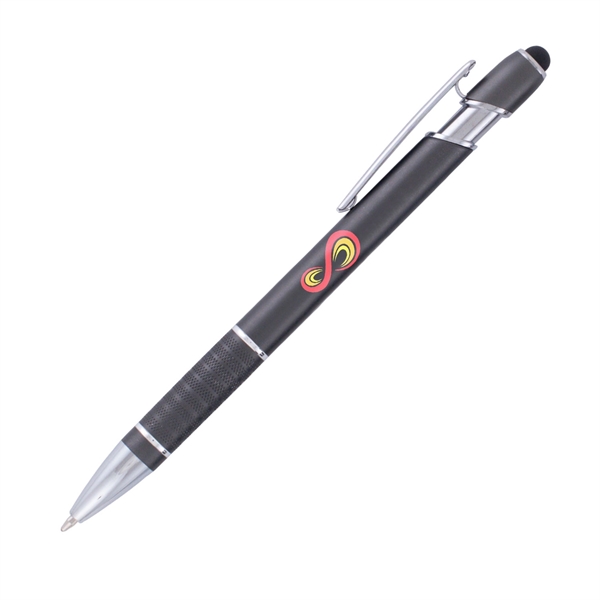 5.63" x .39" x 1.23" metal Vector plunger action pen with... from ASI 62088 IDProductsource