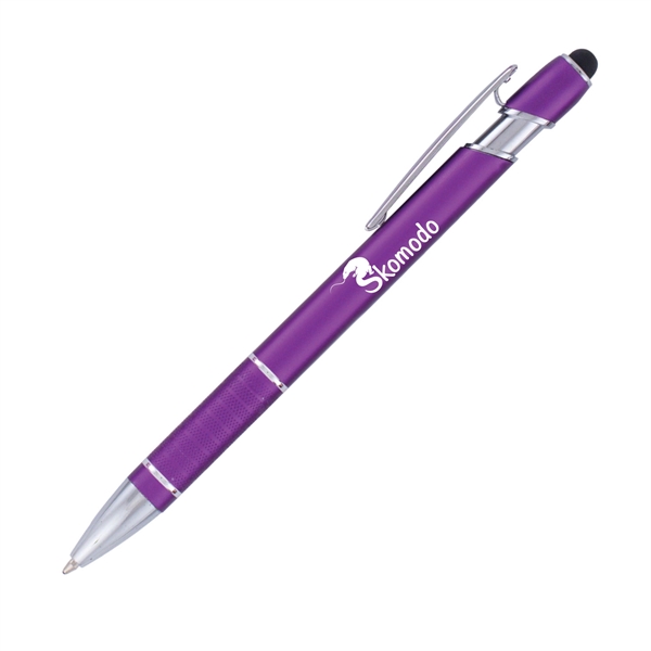 5.63" x .39" x 1.23" metal Vector plunger action pen with... from ASI 62088 IDProductsource