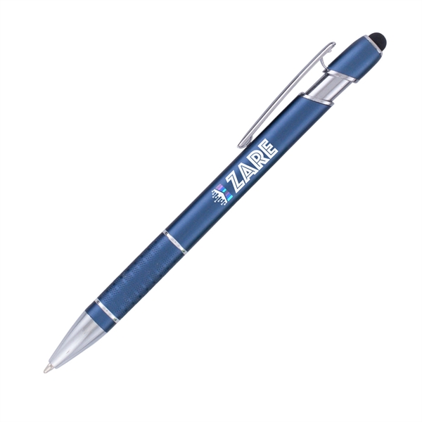 5.63" x .39" x 1.23" metal Vector plunger action pen with... from ASI 62088 IDProductsource