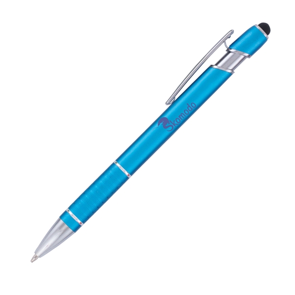 5.63" x .39" x 1.23" metal Vector plunger action pen with... from ASI 62088 IDProductsource