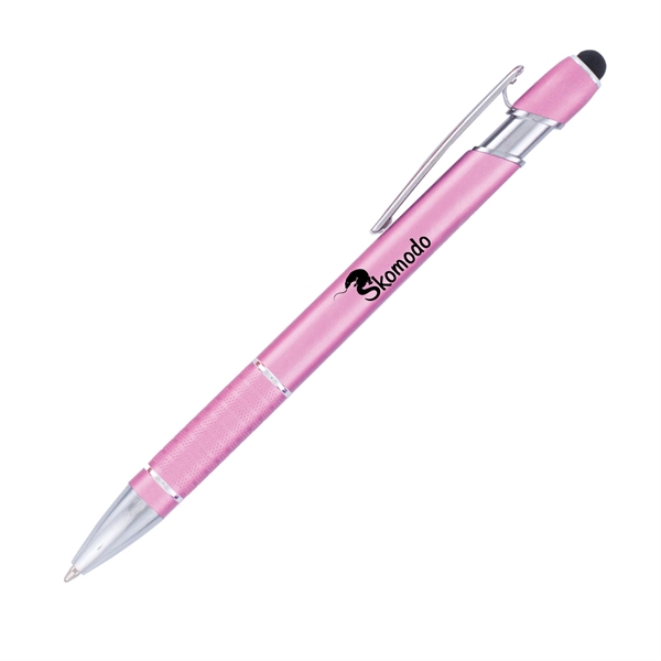 5.63" x .39" x 1.23" metal Vector plunger action pen with... from ASI 62088 IDProductsource