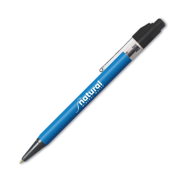 5.53" x .37" x 1.16" plastic click-action pen with pocket clip.... from ASI 62088 IDProductsource