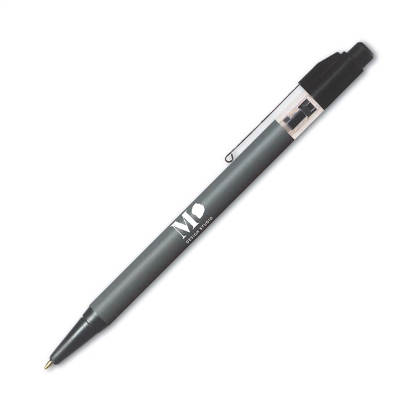 5.53" x .37" x 1.16" plastic click-action pen with pocket clip.... from ASI 62088 IDProductsource