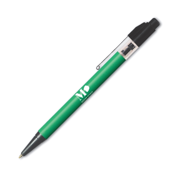 5.53" x .37" x 1.16" plastic click-action pen with pocket clip.... from ASI 62088 IDProductsource