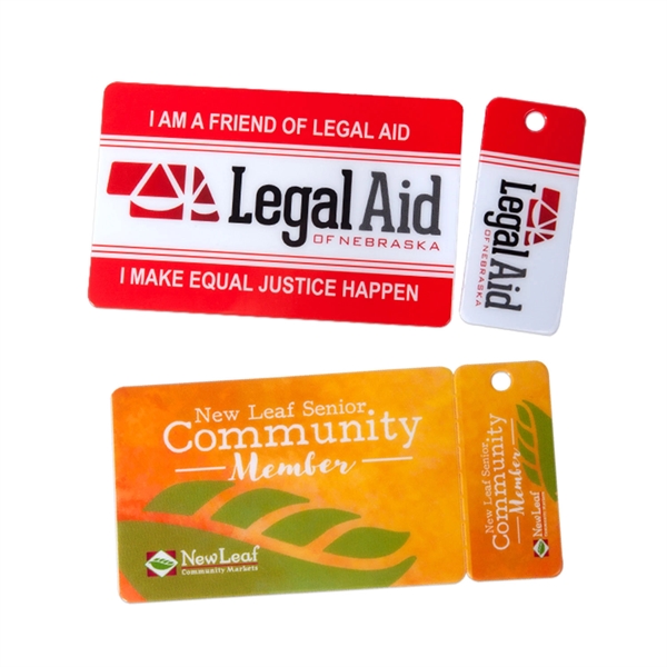 3.125" x 1.875" PVC membership card with break-off key card.... from ASI 62088 IDProductsource