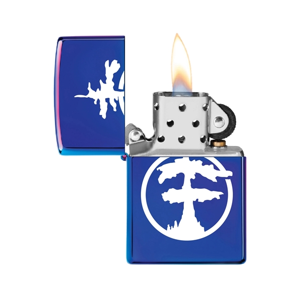The new High Polish Indigo Genuine Zippo windproof lighter. All metal... from ASI 46170 Compass Industries Inc