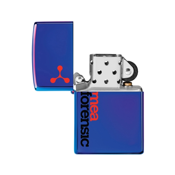 The new High Polish Indigo Genuine Zippo windproof lighter. All metal... from ASI 46170 Compass Industries Inc