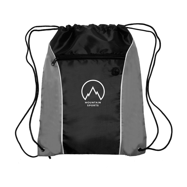 13.5" x 17" 210 Denier polyester drawstring backpack with reinforced eyelets... from ASI 62088 IDProductsource
