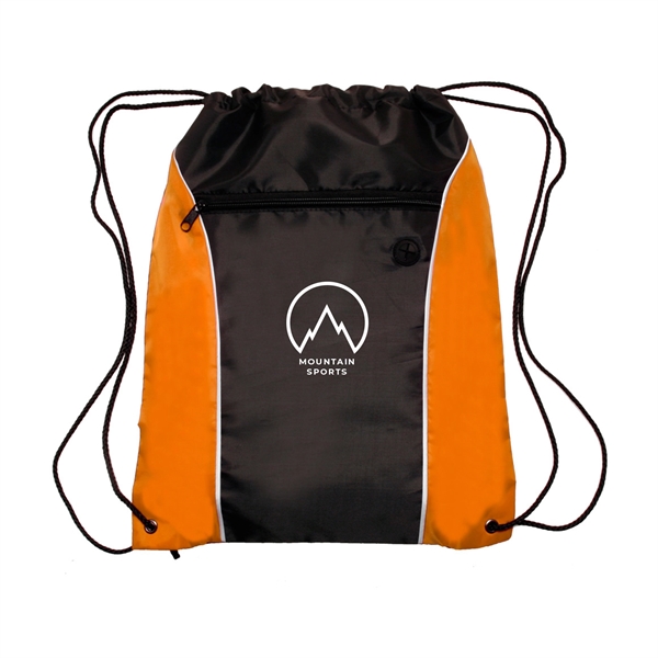 13.5" x 17" 210 Denier polyester drawstring backpack with reinforced eyelets... from ASI 62088 IDProductsource