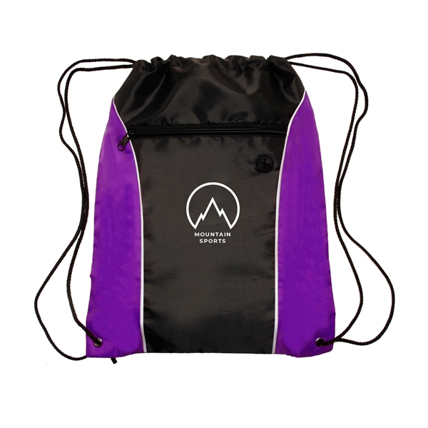 13.5" x 17" 210 Denier polyester drawstring backpack with reinforced eyelets... from ASI 62088 IDProductsource