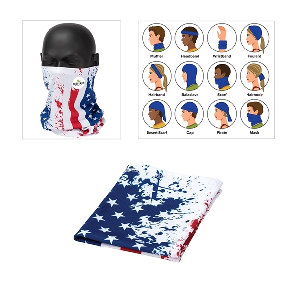 Cub Multi-Function USA Flag Gaiter/Wrap... from ASI 67866 Logomark/Valumark