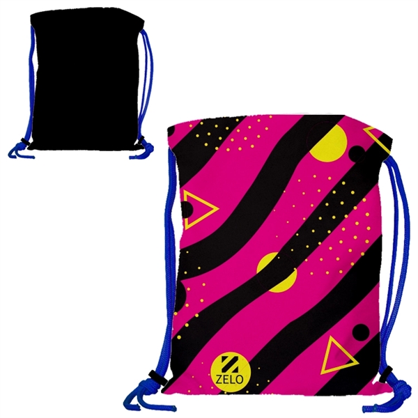 Super Drawstring Backpack - Full Color + High Quality Promo Bag... from ASI 67557 LimeLight Ent