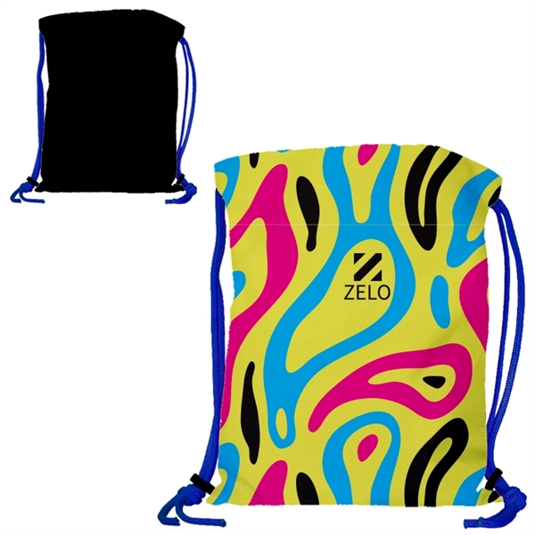 Super Drawstring Backpack - Full Color + High Quality Promo Bag... from ASI 67557 LimeLight Ent