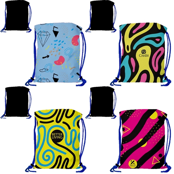 Super Drawstring Backpack - Full Color + High Quality Promo Bag... from ASI 67557 LimeLight Ent