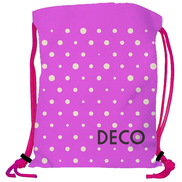 Super Double Sided Sublimated Drawstring Backpack - Show Off Full Color... from ASI 67557 LimeLight Ent