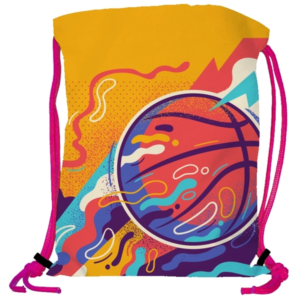 Super Double Sided Sublimated Drawstring Backpack - Show Off Full Color... from ASI 67557 LimeLight Ent