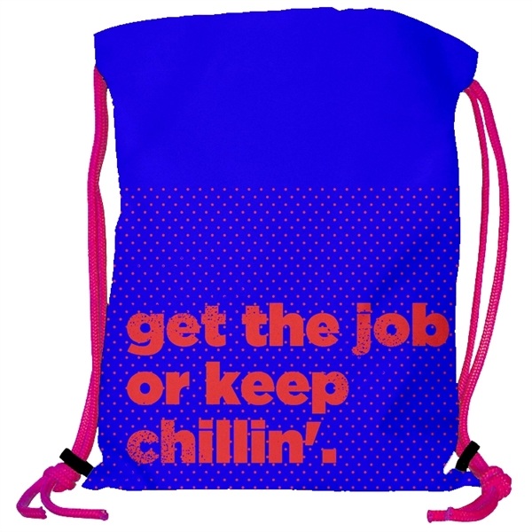 Super Double Sided Sublimated Drawstring Backpack - Show Off Full Color... from ASI 67557 LimeLight Ent