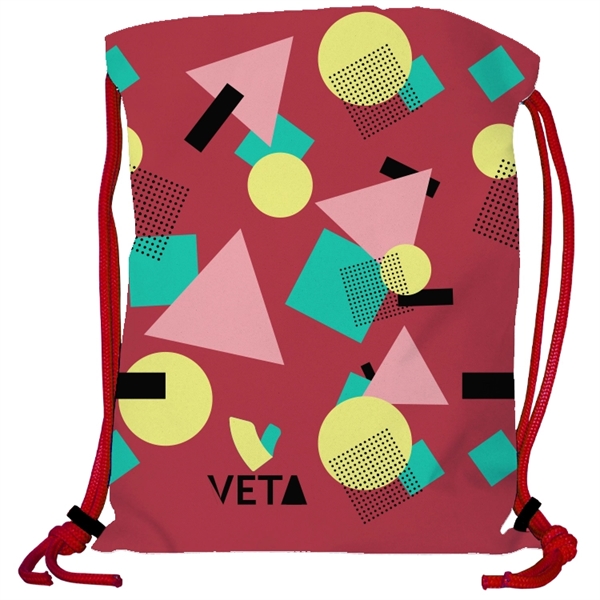 Super Double Sided Sublimated Drawstring Backpack - Show Off Full Color... from ASI 67557 LimeLight Ent