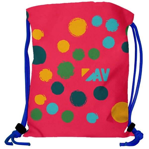 Super Double Sided Sublimated Drawstring Backpack - Show Off Full Color... from ASI 67557 LimeLight Ent