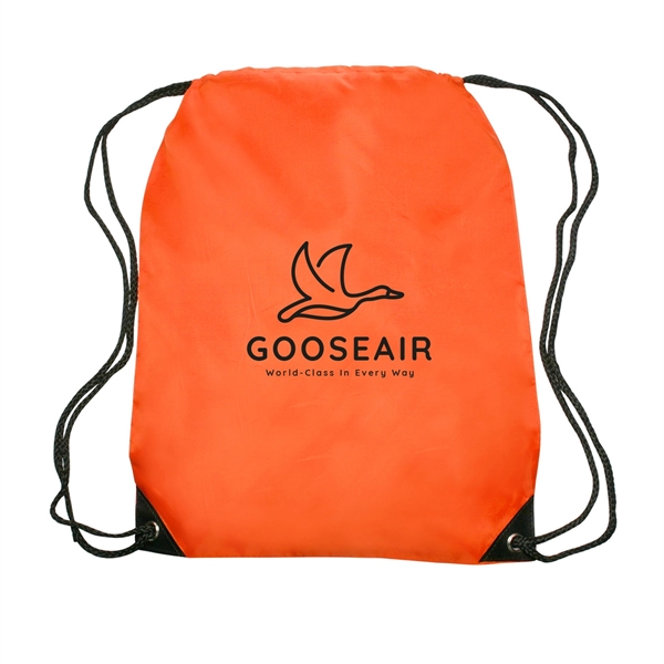 14" x 18" 210 Denier polyester drawstring backpack with polyurethane leather... from ASI 62088 IDProductsource